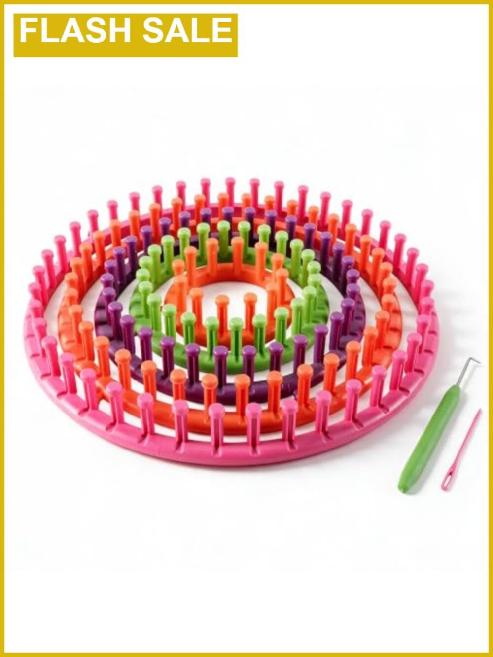 Round Knitting Looms Kit Set of 5 Plastic Looms Knitting Tools for Beginners